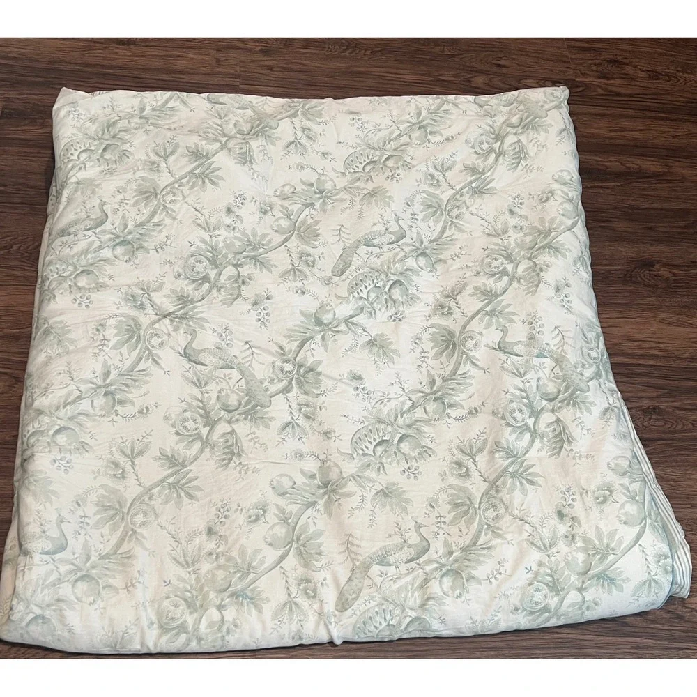 Lauren Ralph Lauren Spencer Floral Sage Green Reversible Comforter Queen 94x88
